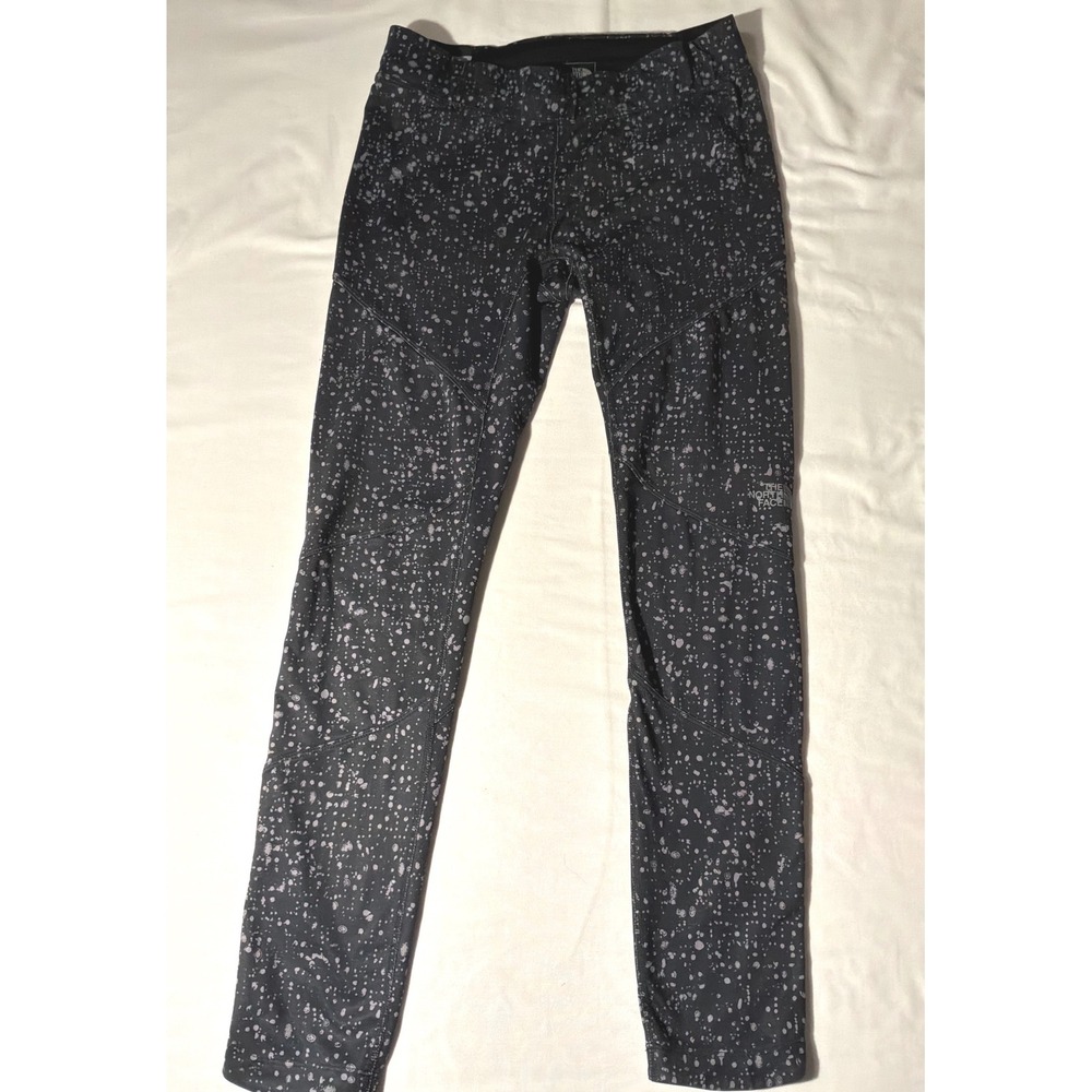 The North Face FlashDry Splatter Print Leggings Black Grey Womens Medium